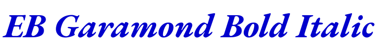 EB Garamond Bold Italic police de caractère